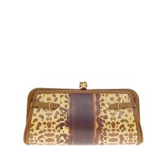 Alexander McQueen Reversible Skull Clutch Leather and Watersnake