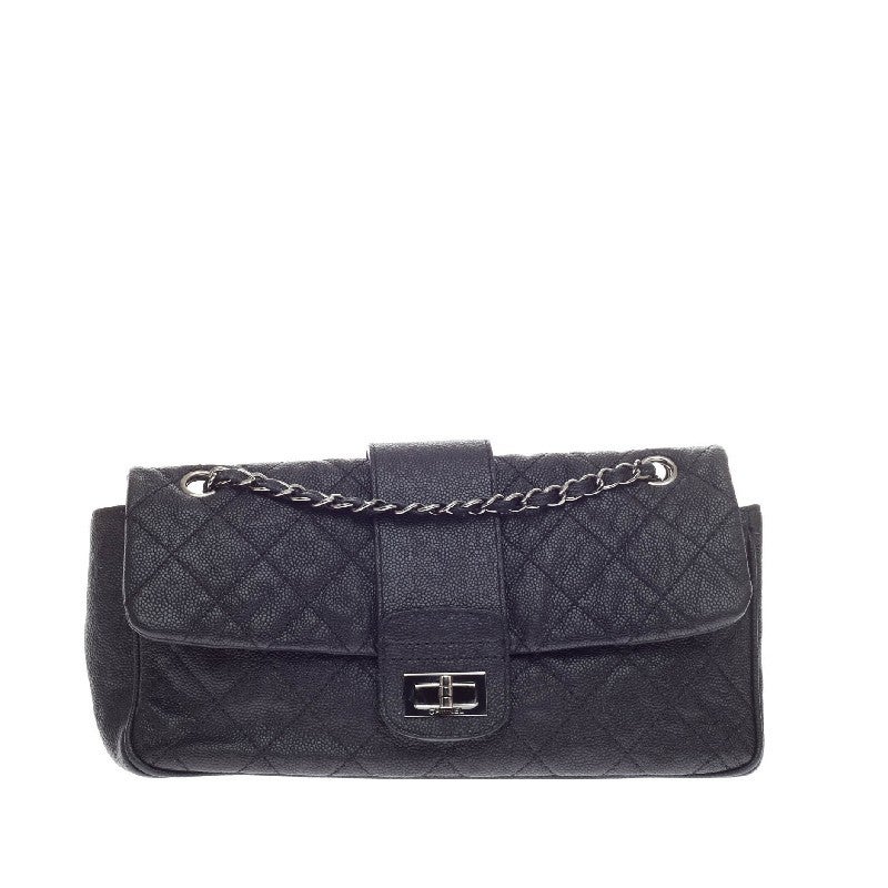 Chanel Mademoiselle Top Flap Quilted Caviar Jumbo In Good Condition In NY, NY