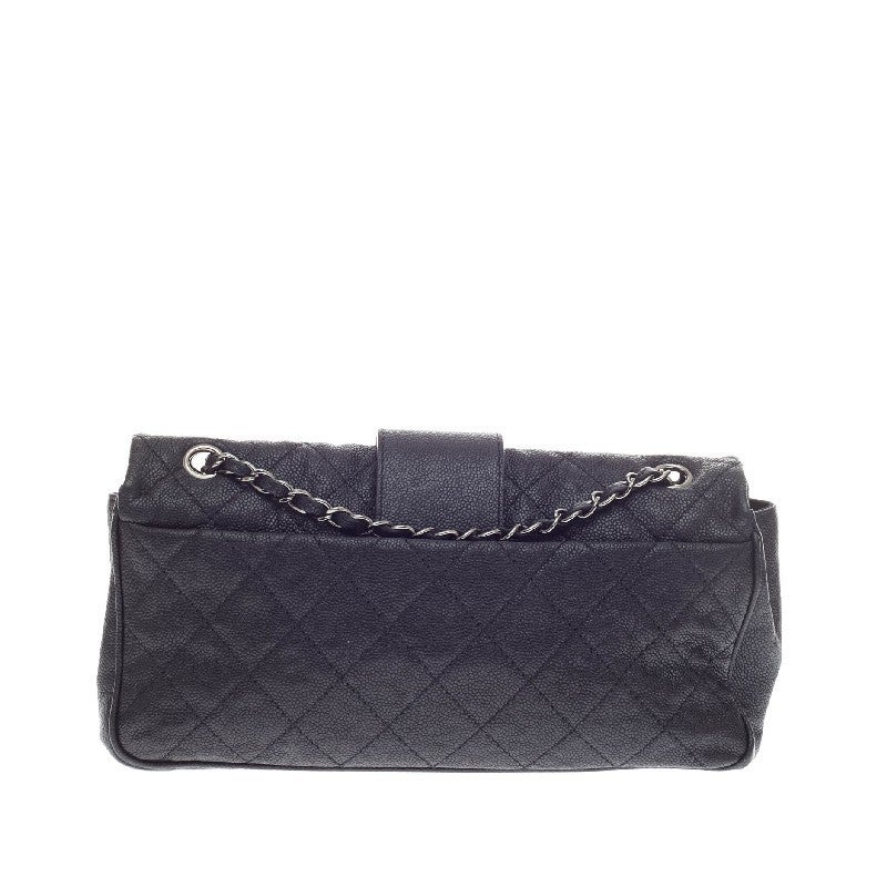 Chanel Mademoiselle Top Flap Quilted Caviar Jumbo 1