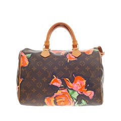 Used Louis Vuitton Speedy Limited Edition Monogram Canvas Roses 30