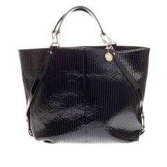 Lanvin Quilted Chain Tote Patent Extra Large