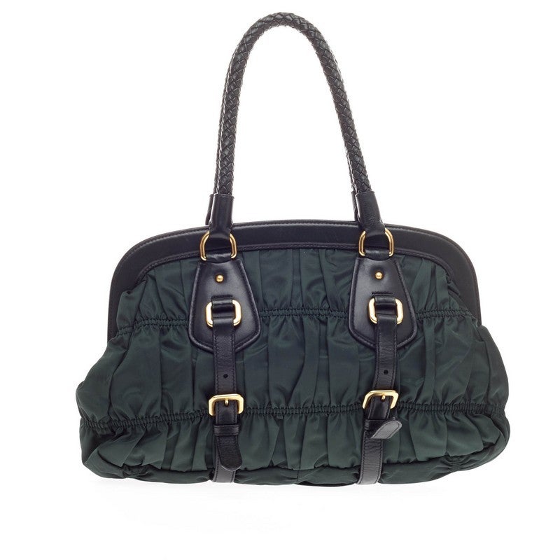 Women's Prada Gaufre Frame Bag Tessuto