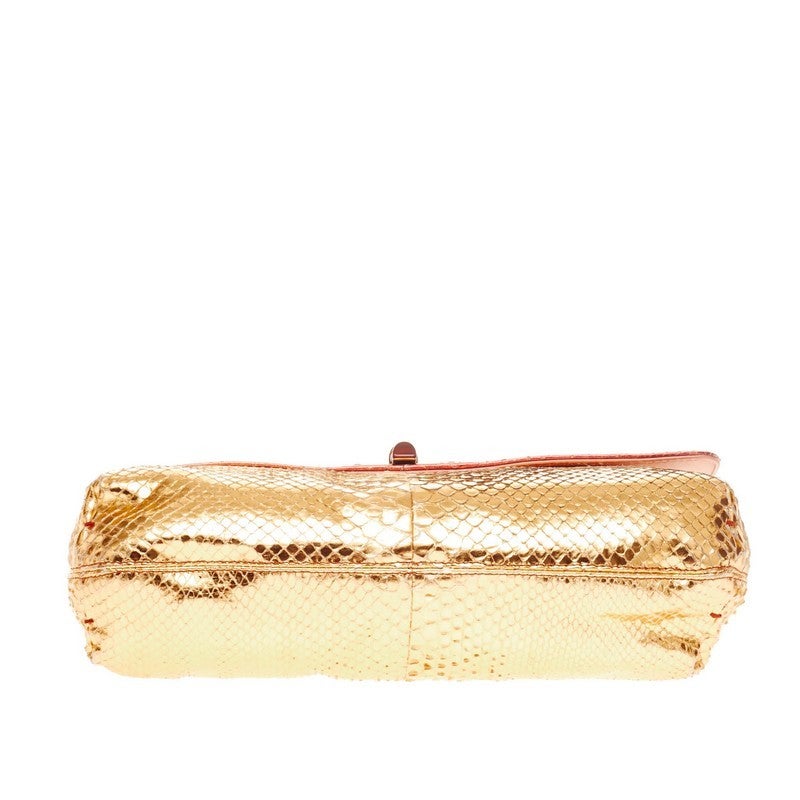 Lanvin Happy Shoulder Bag Metallic Python 1