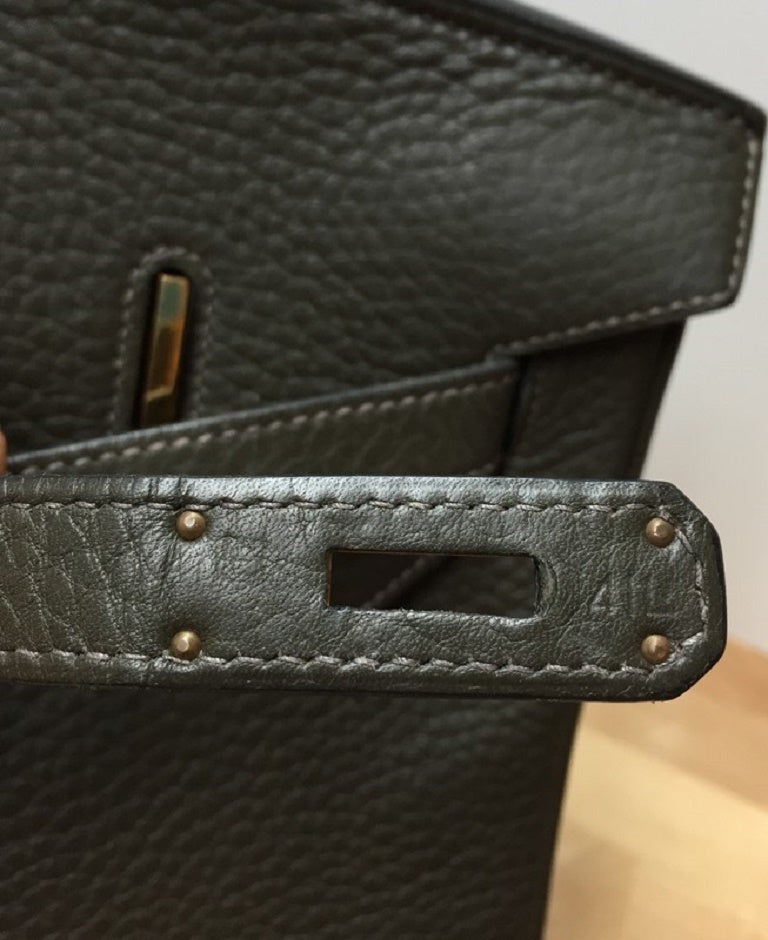 Hermes Birkin Vert Olive Clemence with Gold Hardware 40 at 1stdibs  