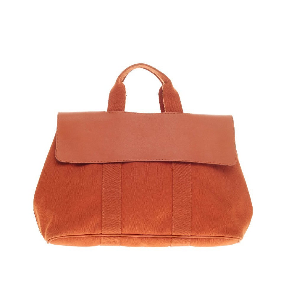 Hermes Valparaiso Toile and Leather MM