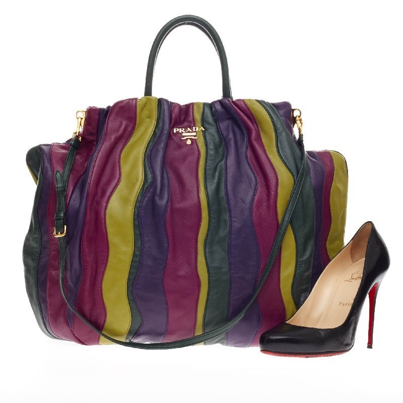 Prada Waves Tote Leather Medium