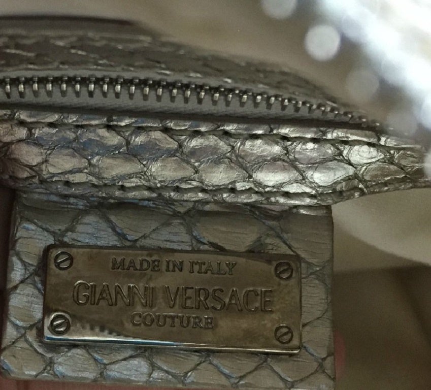 Versace Side Tassel Bowler Matelasse Snakeskin 3