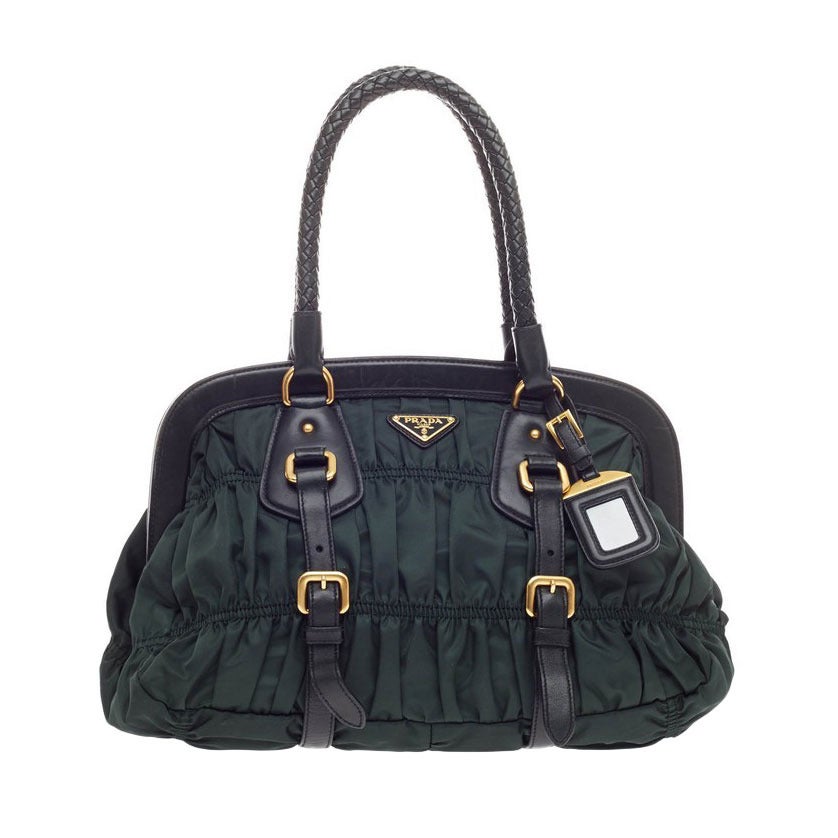 Prada Gaufre Frame Bag Tessuto