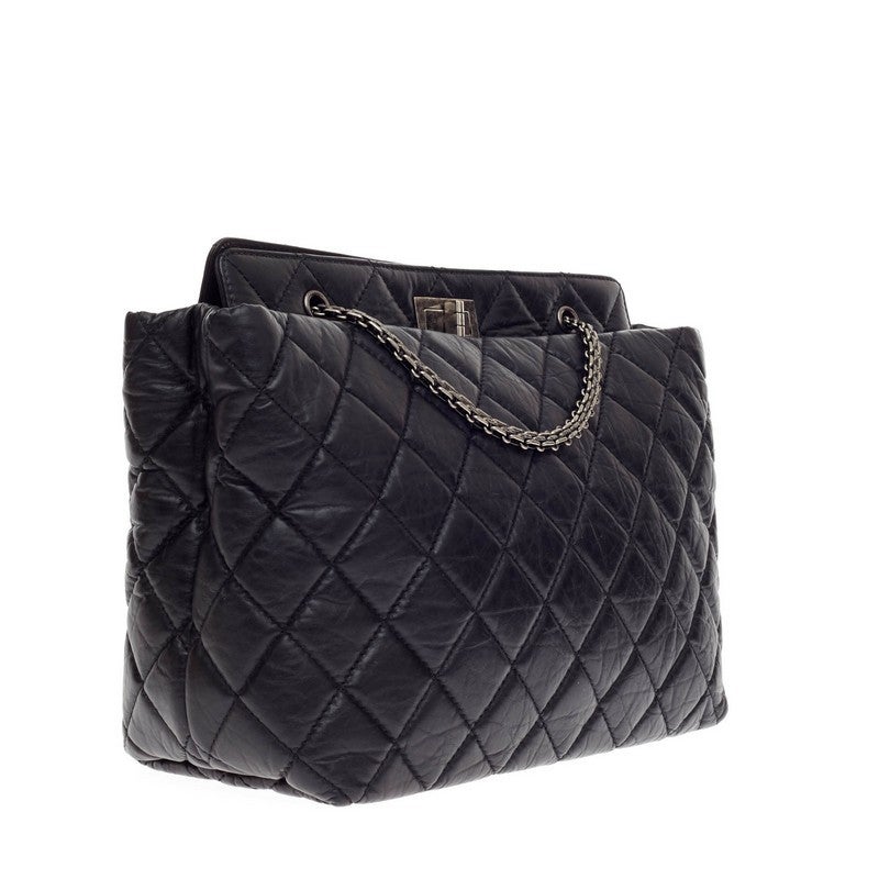 Women's Chanel Reissue 2.55 Shopping Tote Aged Quilted Calfskin