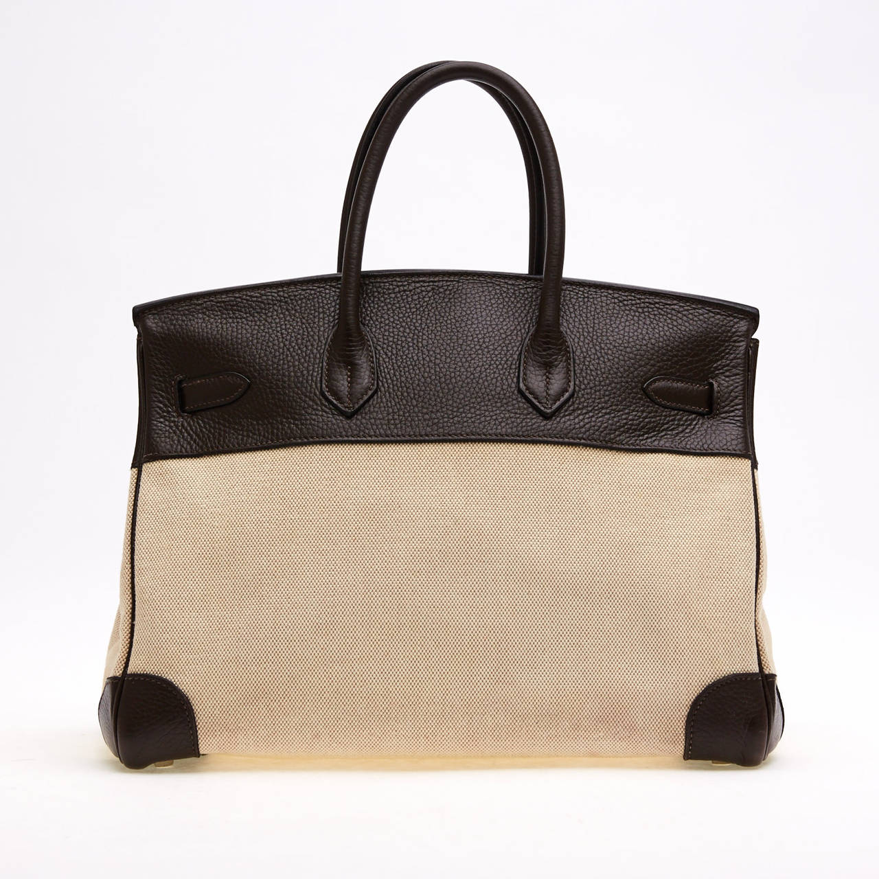 canvas birkin style bag
