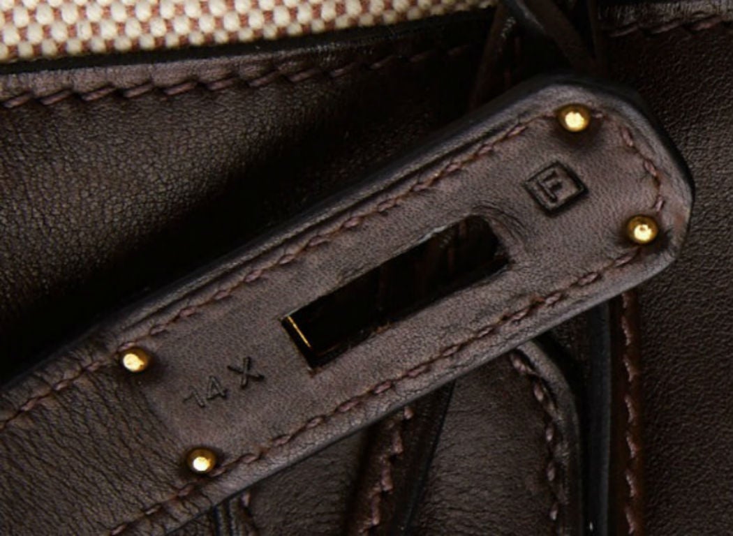 Hermes Birkin toile et cuir 35 4