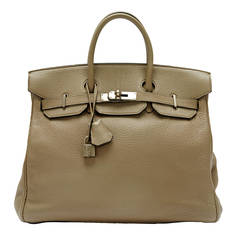 Hermes Birkin Clemence Leather Gris 32 HAC