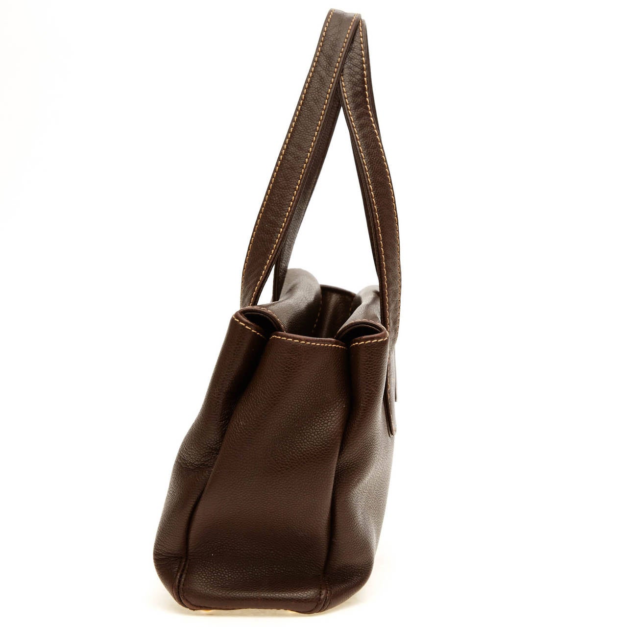 Women's Chanel Pebbled Leather Shoulder Bag