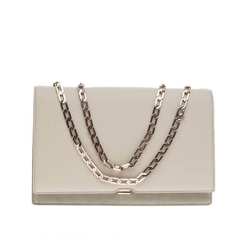 Victoria Beckham Hexagonal Chain Flap Bag Leather
