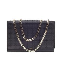 Used Victoria Beckham Hexagonal Chain Flap Bag Perforated Leather 