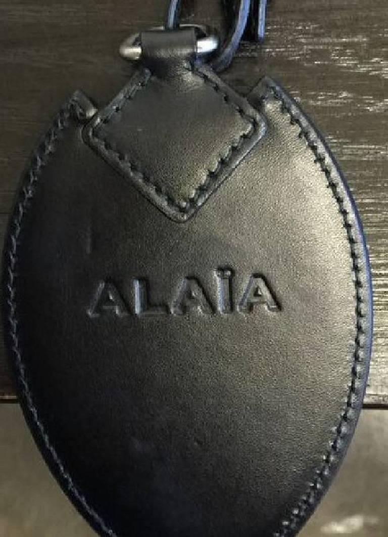 Alaia Flap Clutch Arabesque Studded Leather  4