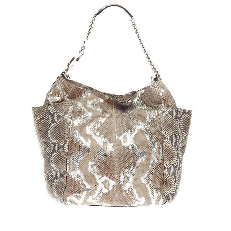 Jimmy Choo Anna Tote Python