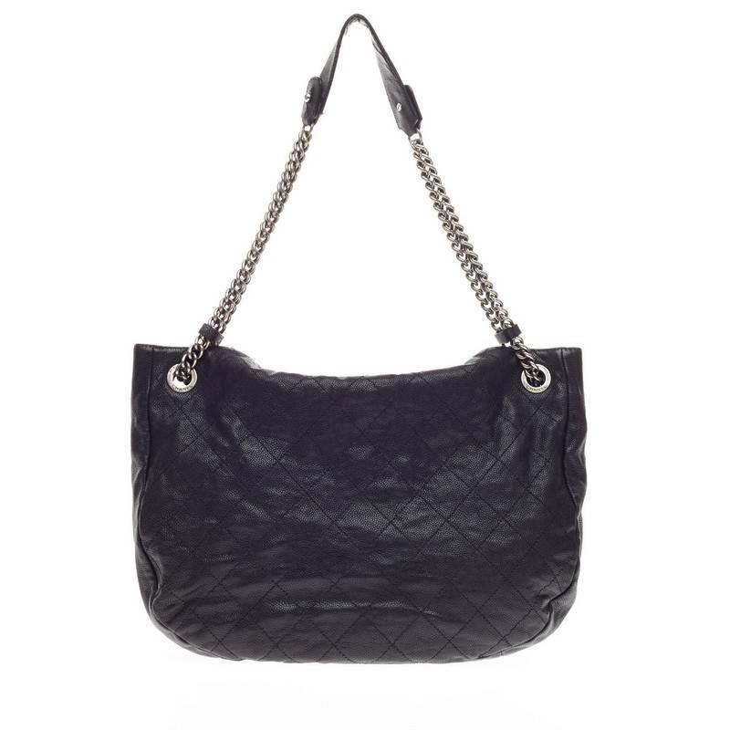 Women's Chanel Simply CC Hobo Quilted Caviar 