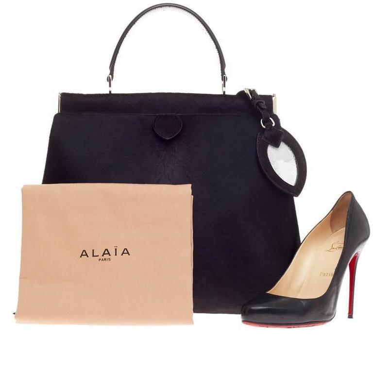 Alaia Top Handle Bag Calf Hair at 1stDibs