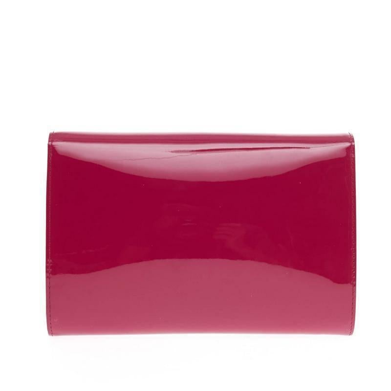 Louis Vuitton Louise Clutch Patent MM In Good Condition In NY, NY