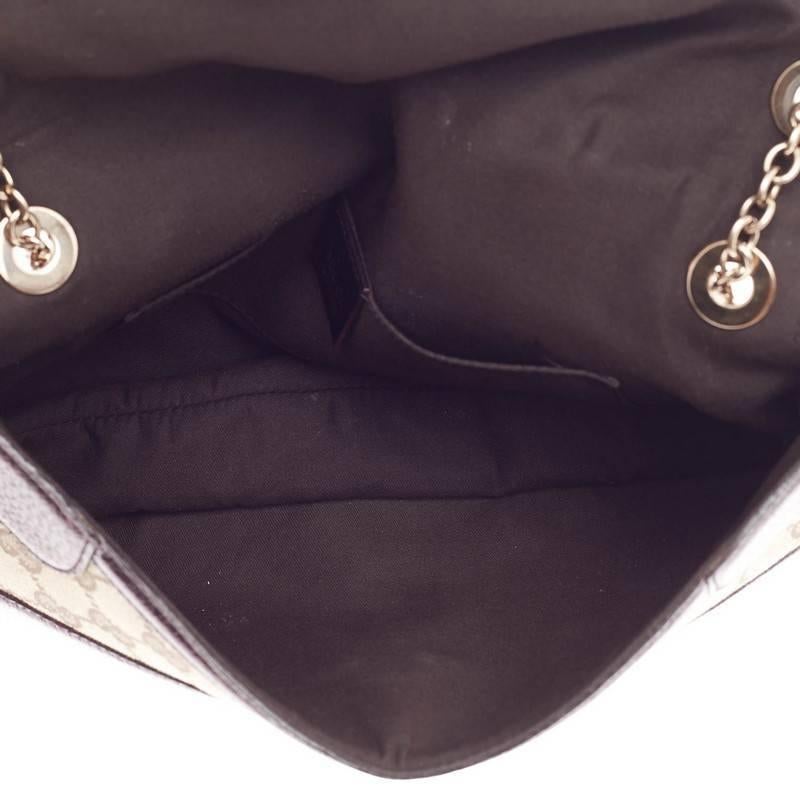 Gucci Jeweled Dragon Bag GG Canvas with Leather Trim In Good Condition In NY, NY