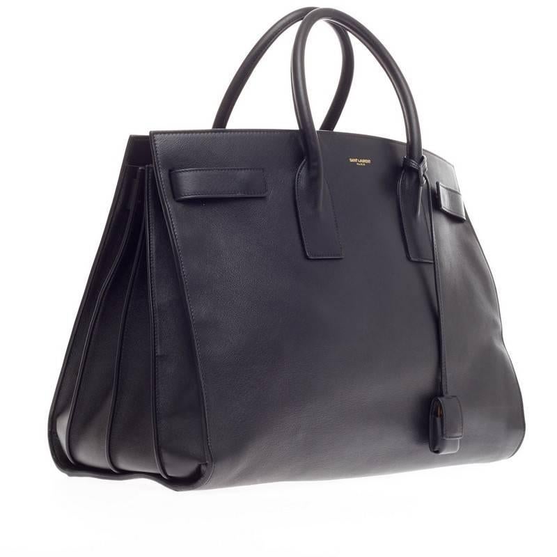 Saint Laurent Sac De Jour Leather Large In Good Condition In NY, NY