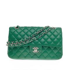 Chanel Classic Double Flap Perforated Leather Medium