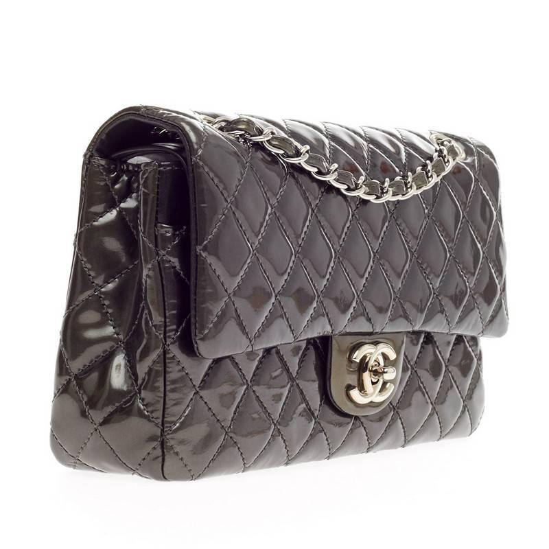 Women's Chanel Classic Double Flap Quilted Patent Medium