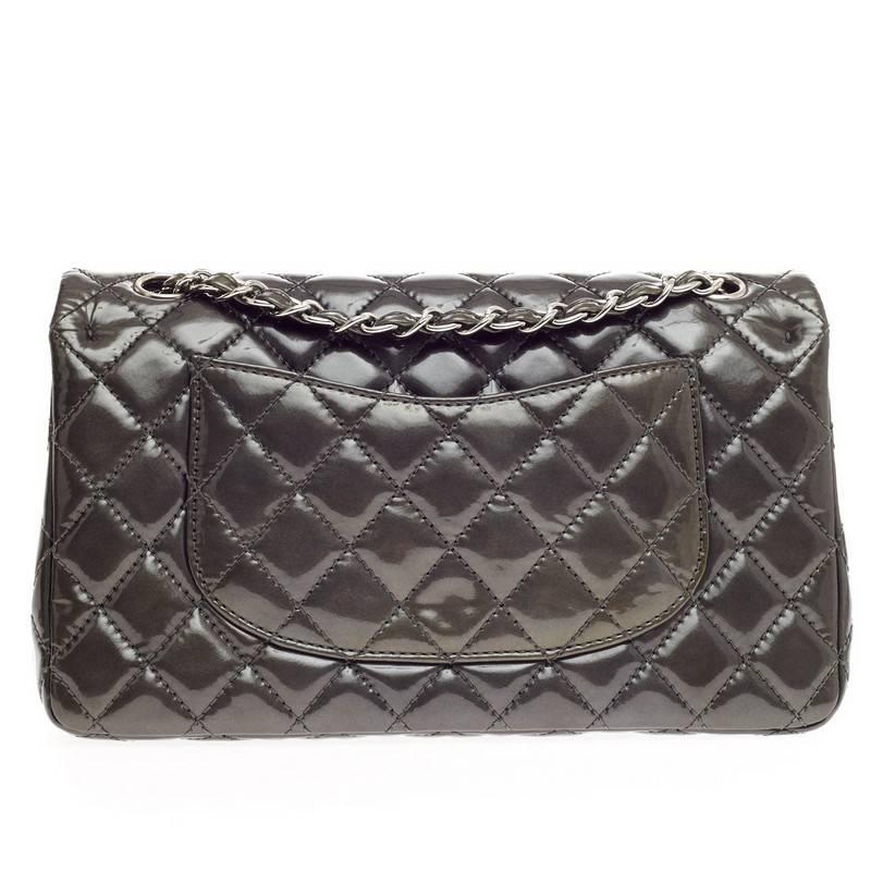 Chanel Classic Double Flap Quilted Patent Medium 1