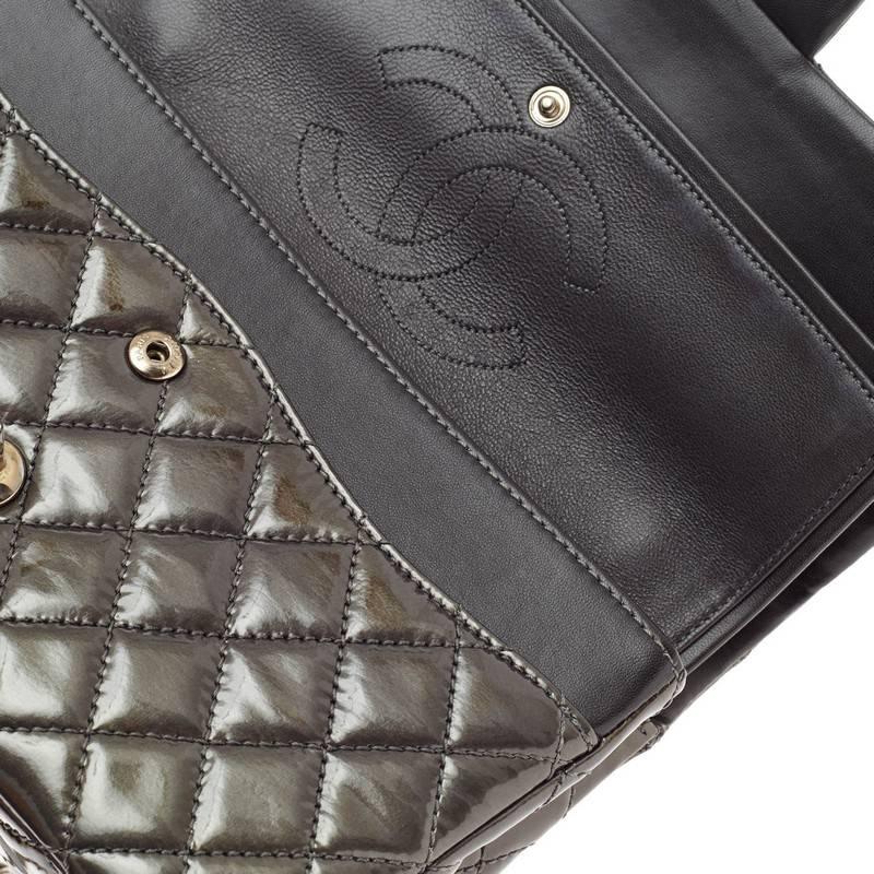 Chanel Classic Double Flap Quilted Patent Medium 4