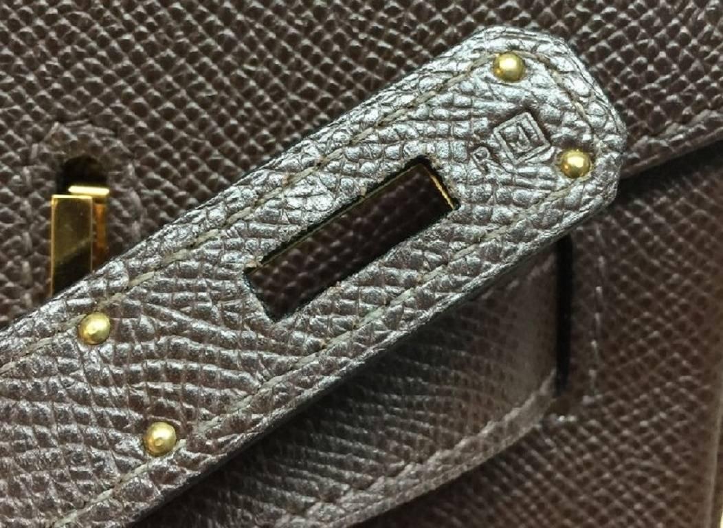 Hermes Birkin Chocolate Epsom with Gold Hardware 35 4