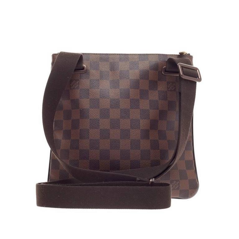 Louis Vuitton - Brooklyn Pochette Plate Damier Ebene Canvas