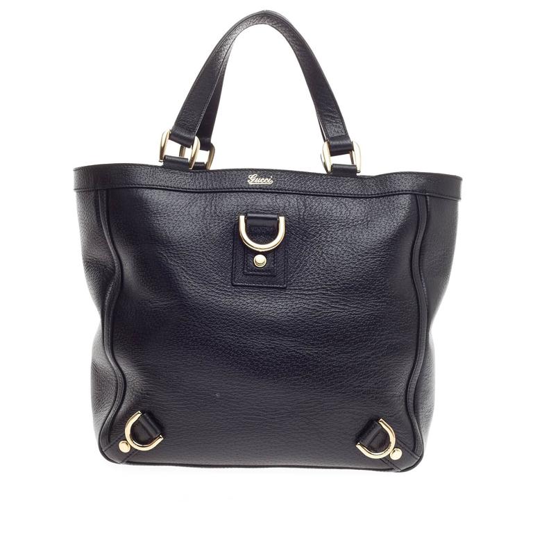 Gucci Abbey D Ring Tote Leather Medium at 1stDibs