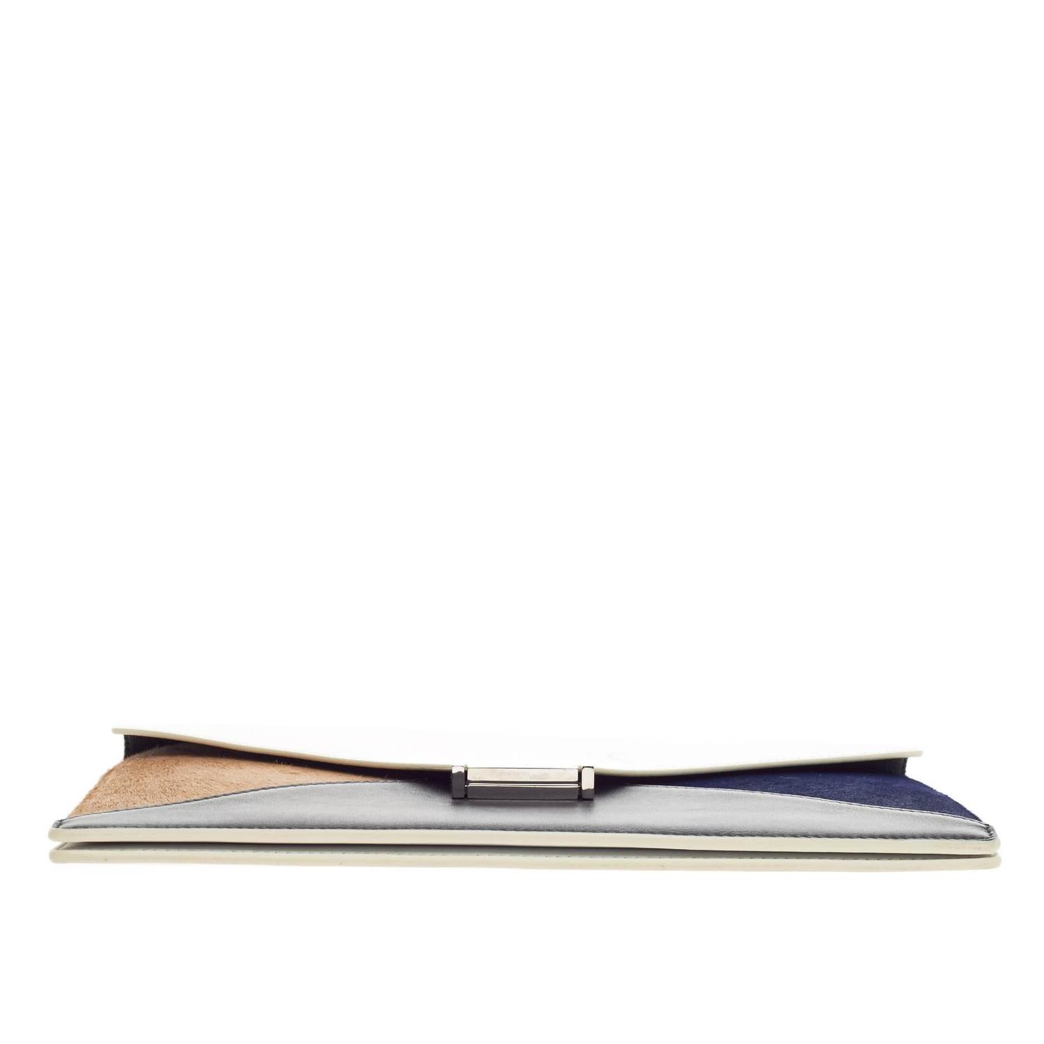 celine blue leather handbag diamond clutch  