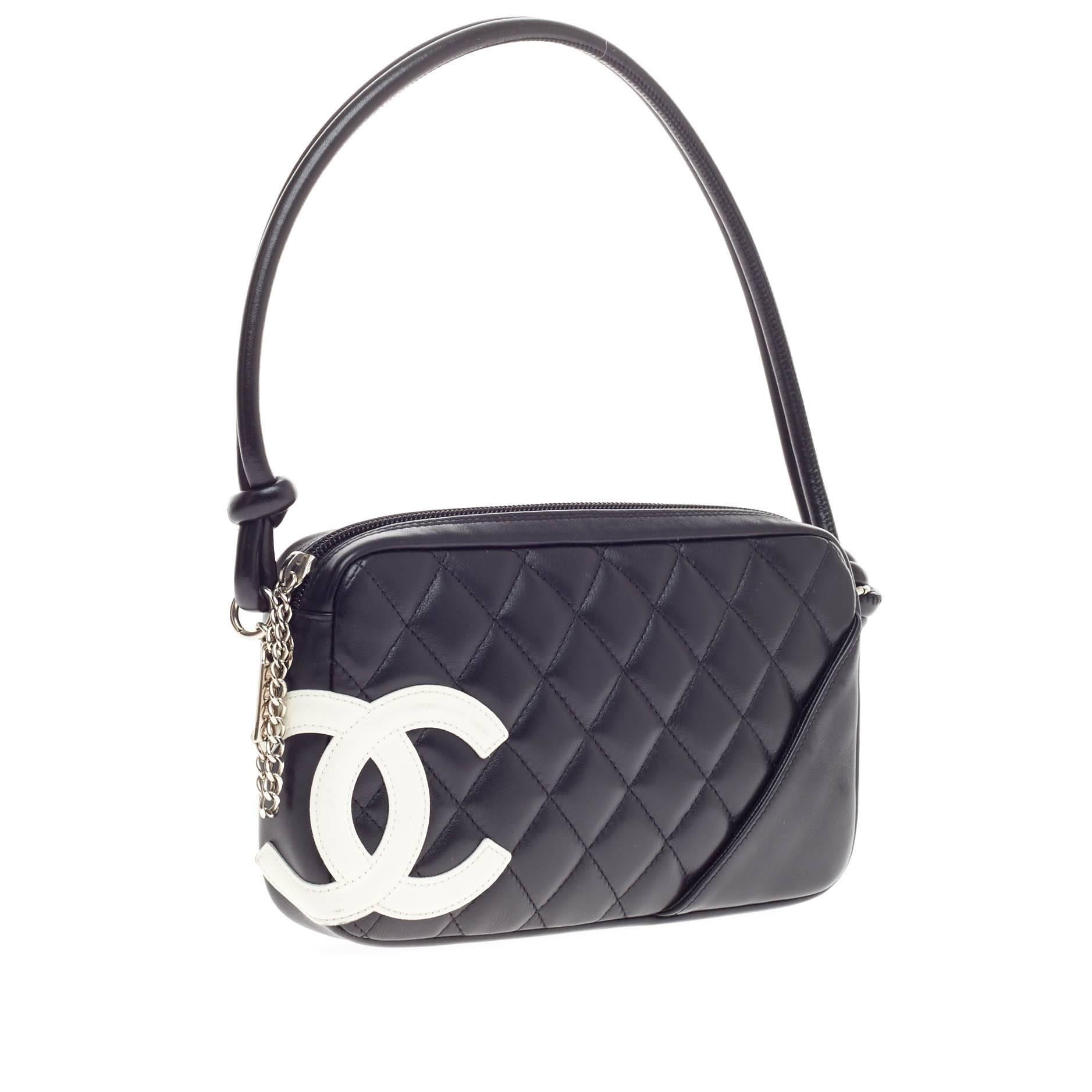 Chanel Cambon Pochette Quilted Leather In Good Condition In NY, NY