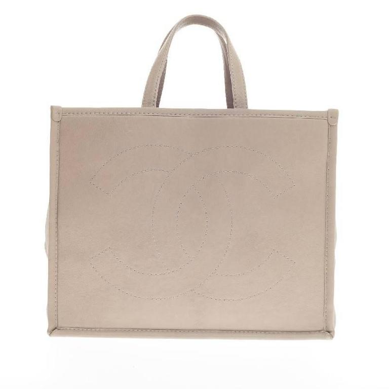 Chanel Pearl Embroideries Tote Calfskin Large at 1stDibs
