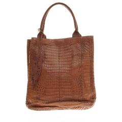 Nancy Gonzalez Feather Tote Crocodile Tall