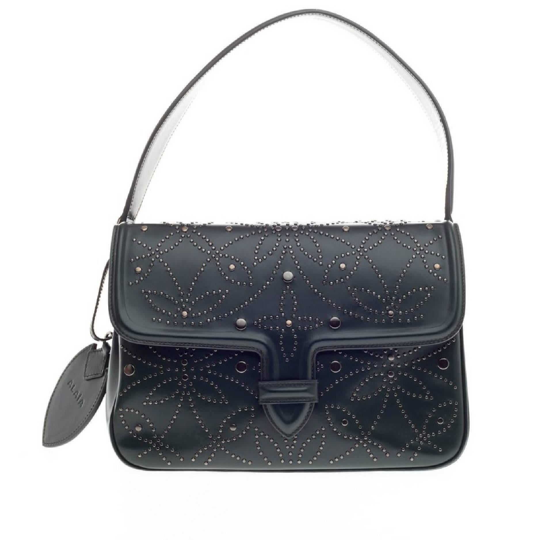 Alaia Symmetrical Flap Bag Studded Leather