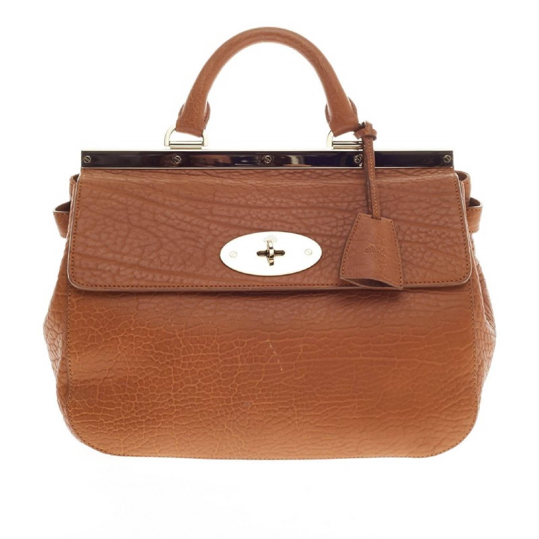 Mulberry Suffolk Convertible Satchel Shrunken Calfskin