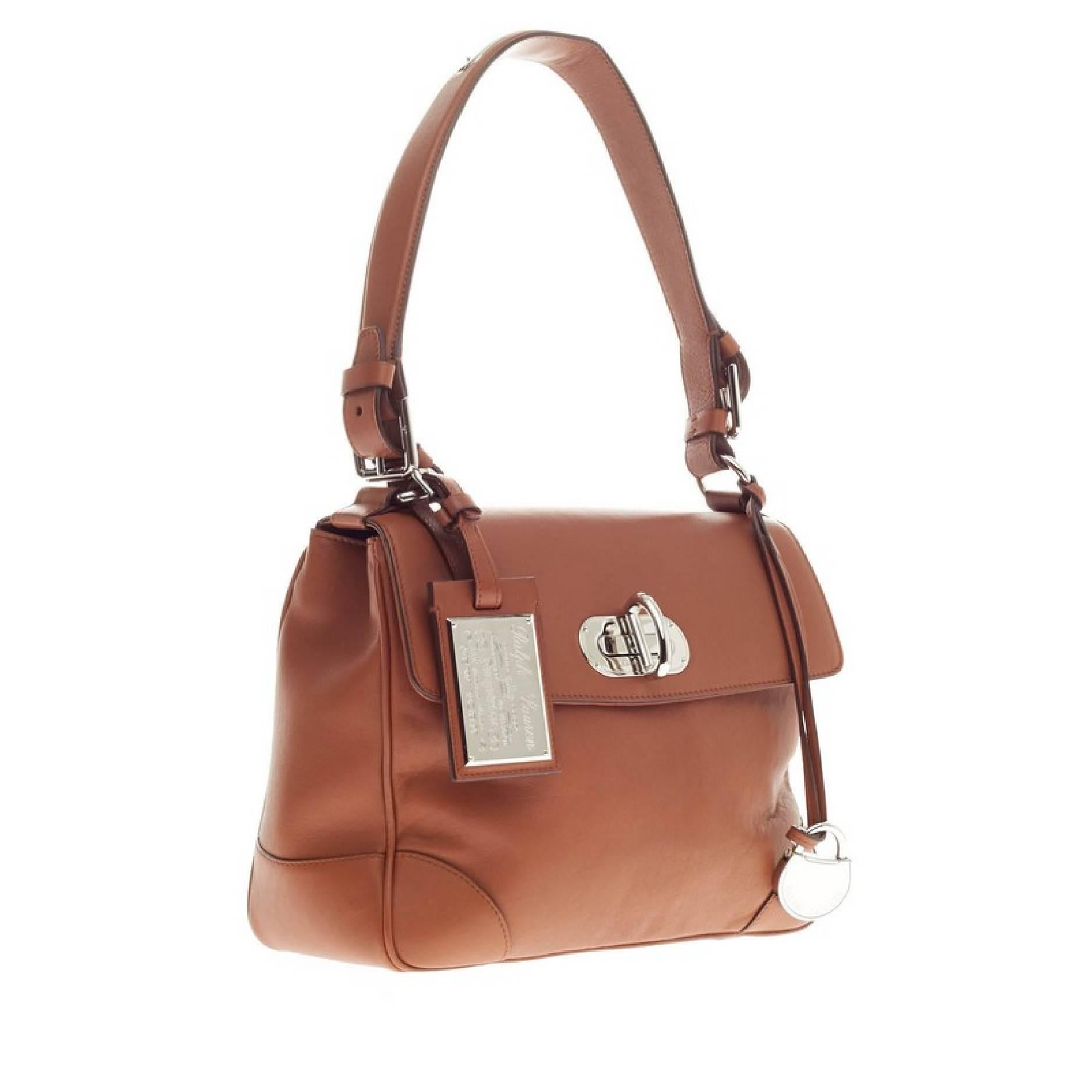 Ralph Lauren Tiffin Convertible Satchel Calfskin Small at 1stDibs