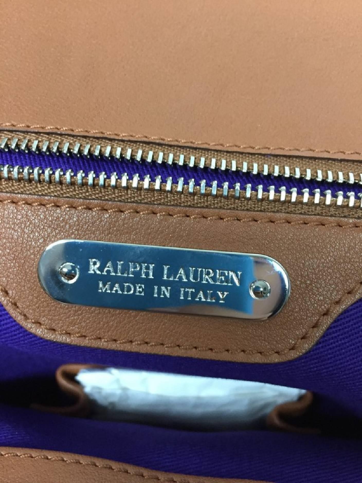 Women's Ralph Lauren Tiffin Convertible Satchel Calfskin Small