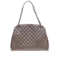 Chanel Just Mademoiselle Quilted Patent Large