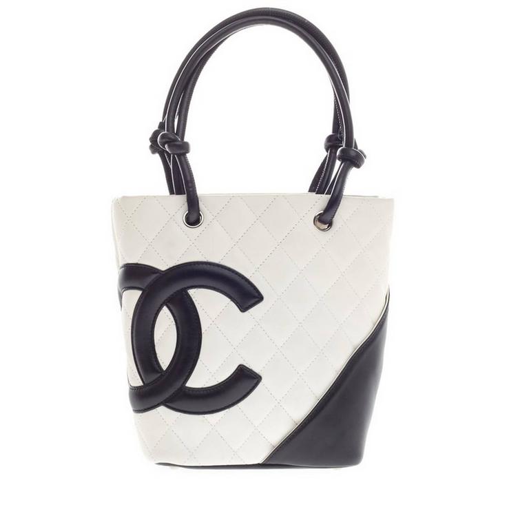 Chanel Cambon Tote Quilted Leather Petite at 1stDibs