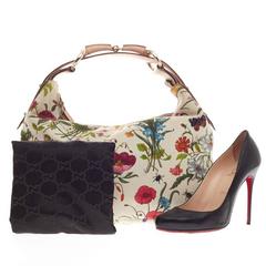 Gucci Horsebit Hobo Flora Canvas Medium