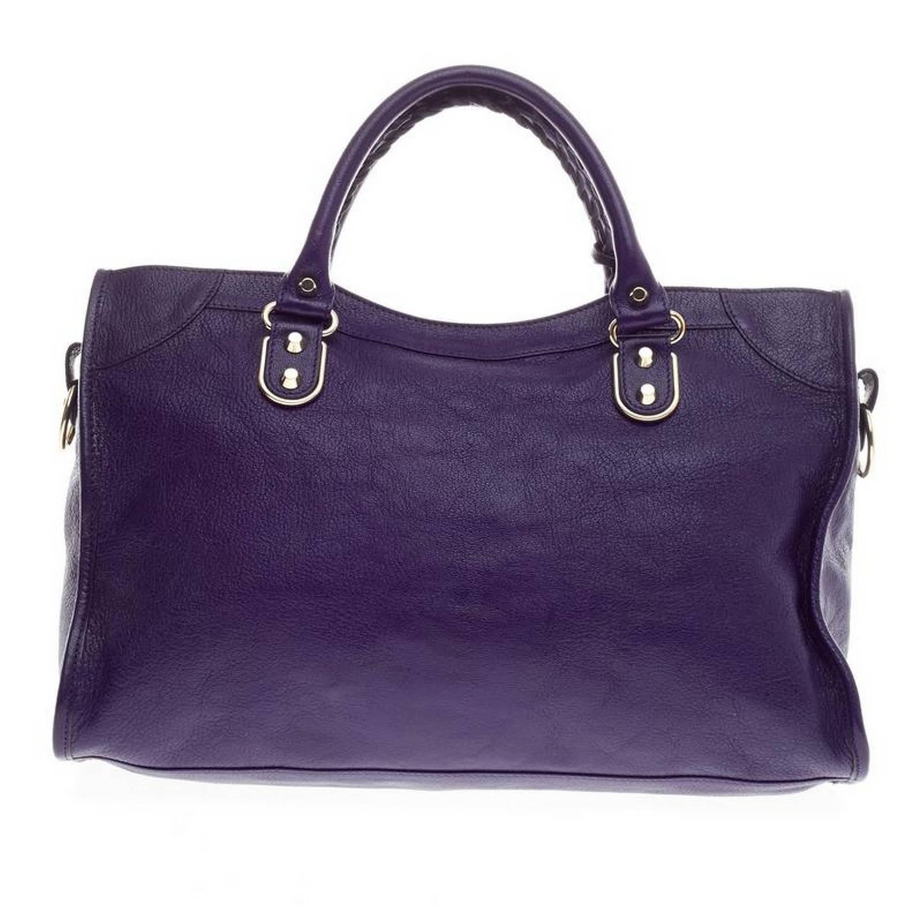 Balenciaga City Classic Metallic Edge Leather Medium In Good Condition In NY, NY