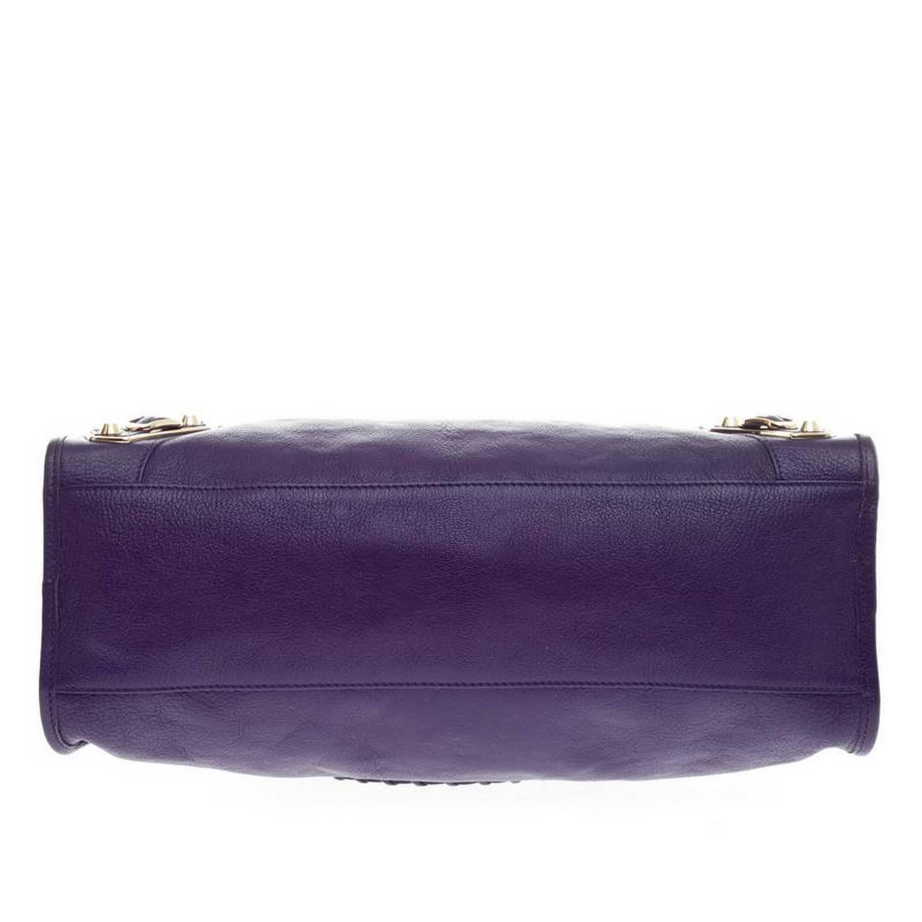 Women's Balenciaga City Classic Metallic Edge Leather Medium