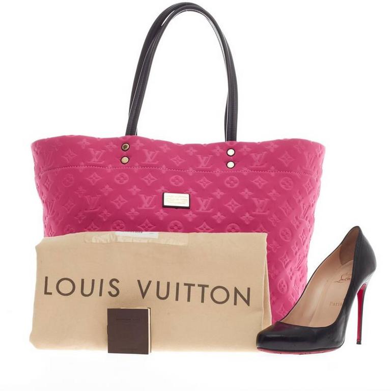 Louis Vuitton Limited Edition Fuchsia Monogram Neoprene Scuba GM Tote Bag