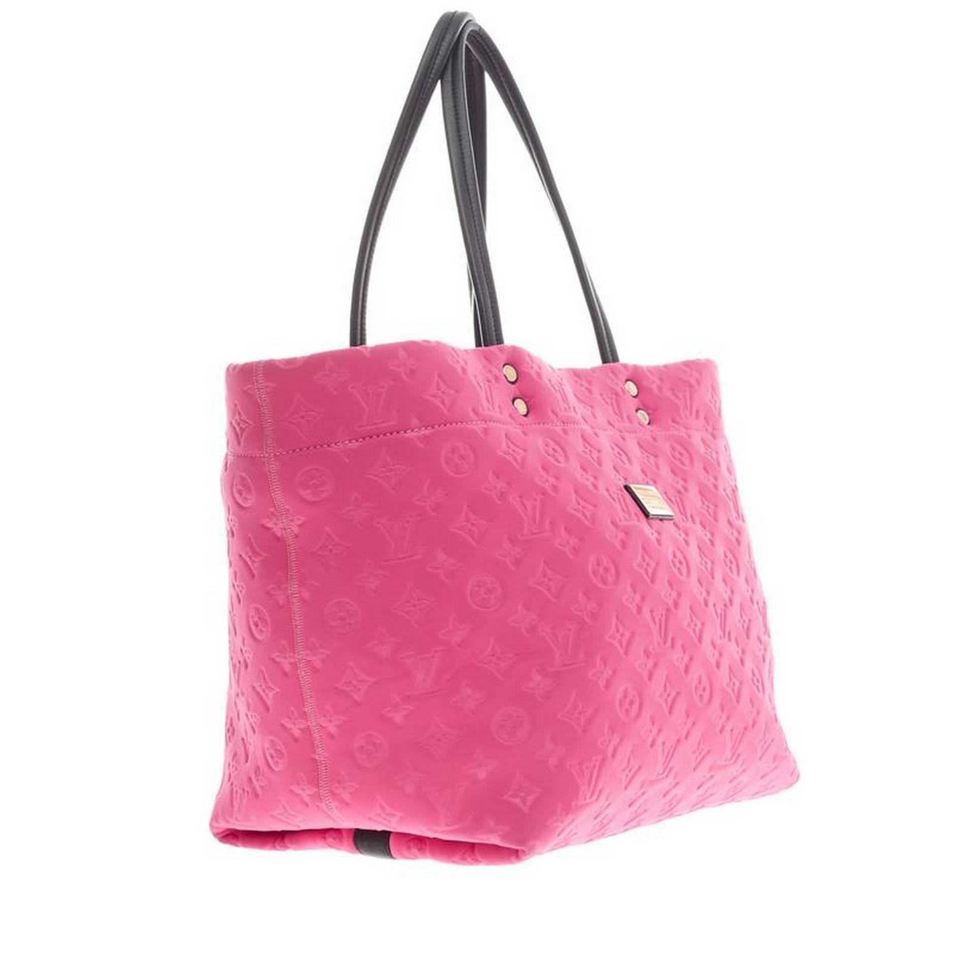 Rosa Louis Vuitton Scuba Tote Monogram Embossed Neoprene MM