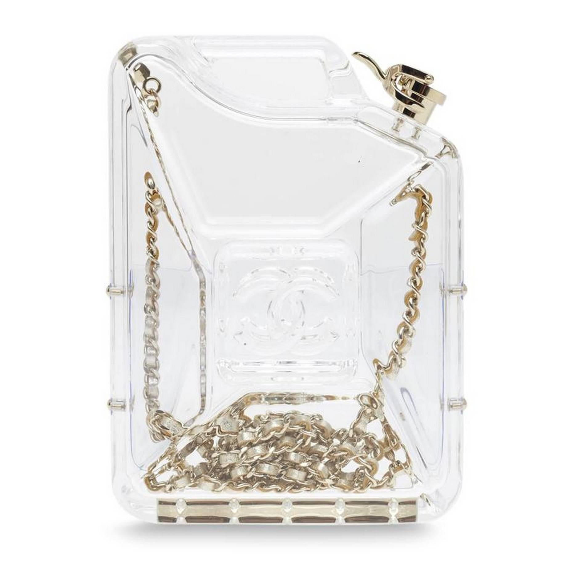 Chanel Dubai By Night Gas Can Minaudiere Klar Plexiglas Damen
