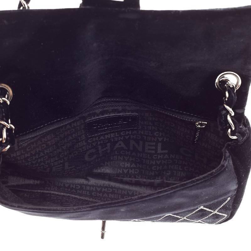 Chanel Chain Stitch CC Flap Velvet  1